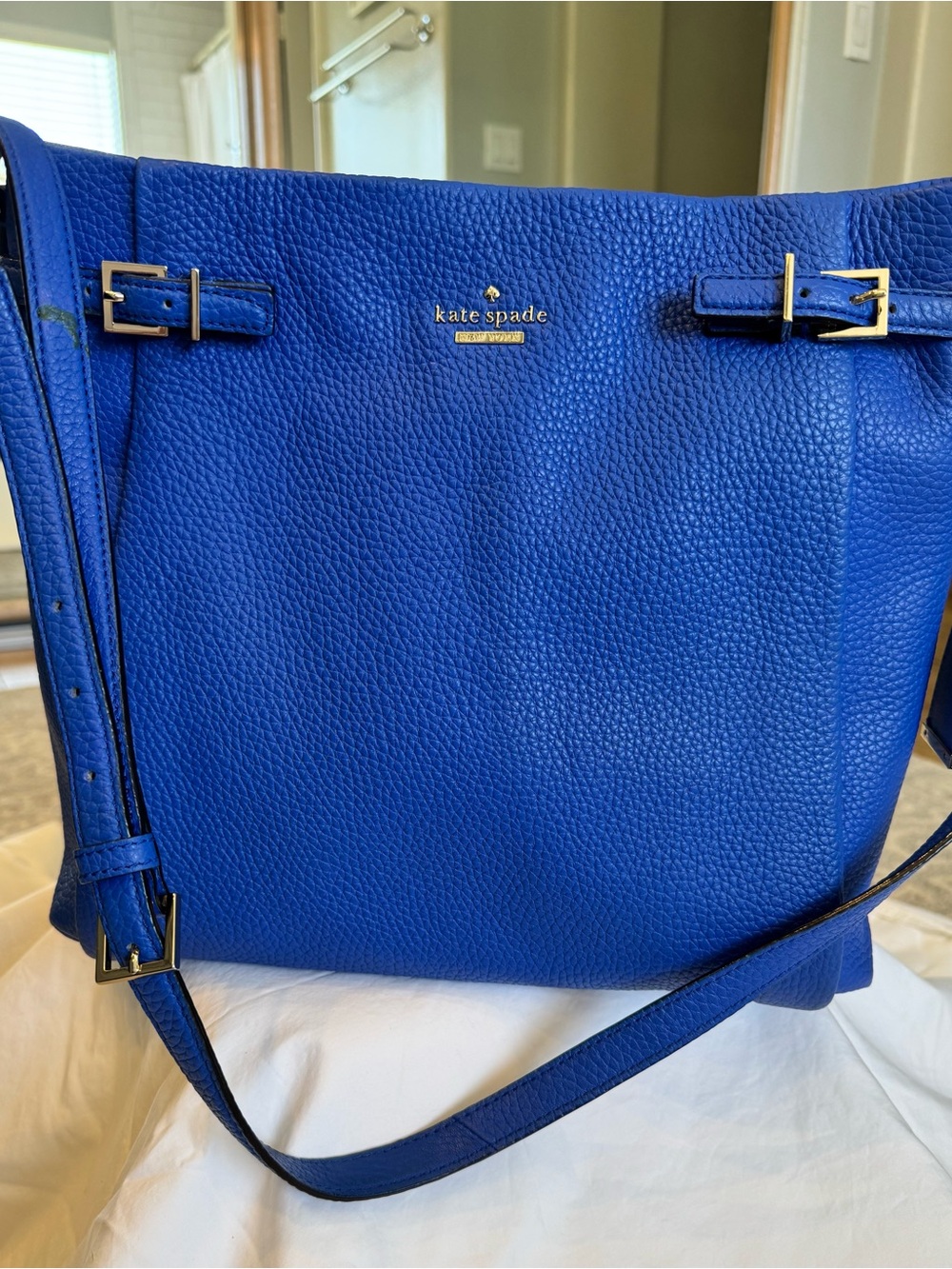 kate spade Holden Street Cobalt Blue Pebbled Leather Shoulder Bag